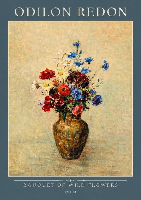 Odilon Redon Bouquet of Wild Flowers I No4 - Plakát