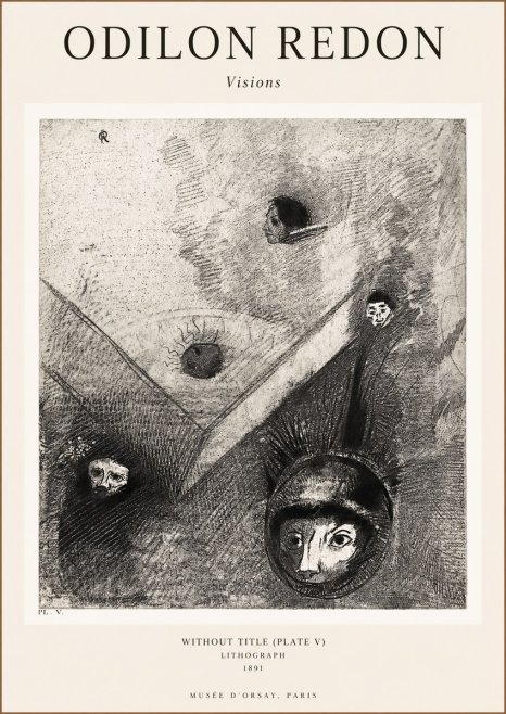 Odilon Redon Without Title (Plate V) No1 - Plakát