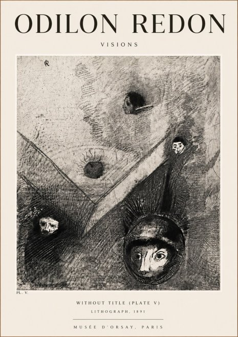 Odilon Redon Without Title (Plate V) No4 - Plakát