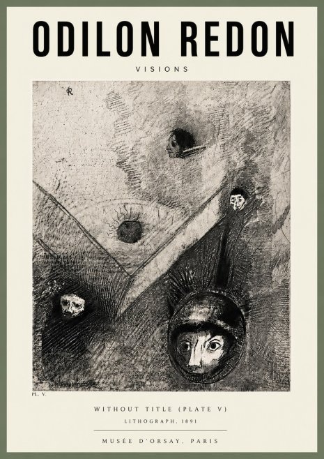 Odilon Redon Without Title (Plate V) No5 - Plakát