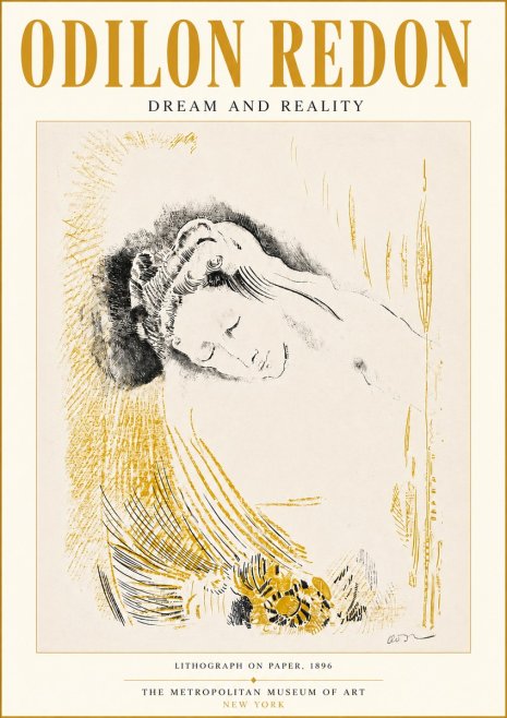 Odilon Redon Dream and Reality No3 - Plakát
