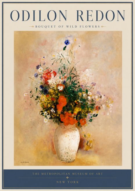 Odilon Redon Bouquet of Wild Flowers II No2 - Plakát