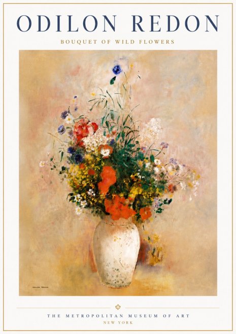 Odilon Redon Bouquet of Wild Flowers II No6 - Plakát