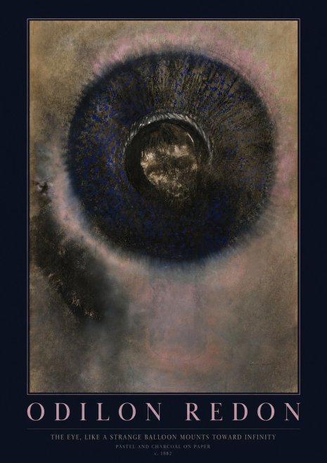 Odilon Redon The Eye, Like a Strange Balloon Mounts Toward Infinity No2 - Plakát