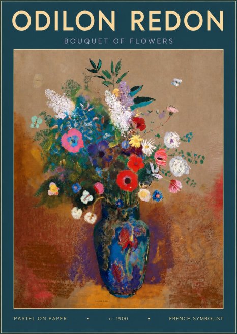 Odilon Redon Bouquet of Flowers No4 - Plakát
