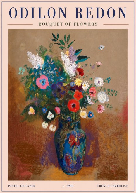 Odilon Redon Bouquet of Flowers No6 - Plakát