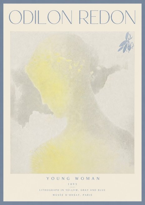 Odilon Redon Young Woman No4 - Plakát