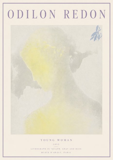 Odilon Redon Young Woman No6 - Plakát