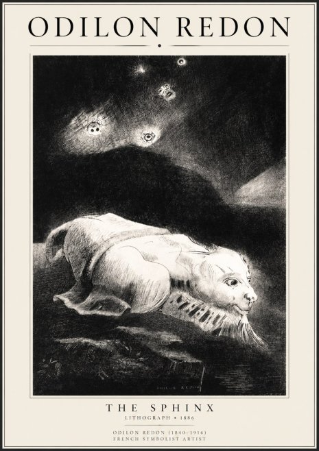 Odilon Redon The Sphinx No1 - Plakát