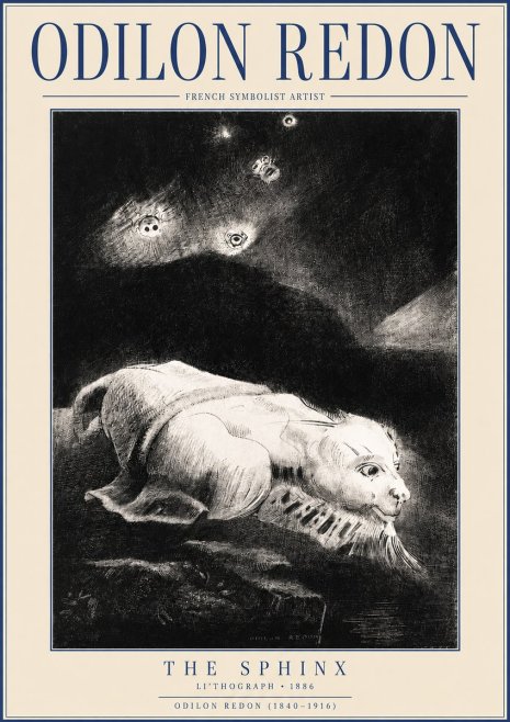 Odilon Redon The Sphinx No3 - Plakát