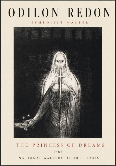 Odilon Redon The Princess of Dreams No3 - Plakát