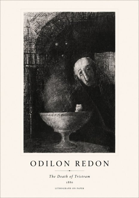 Odilon Redon The Death of Tristram No1 - Plakát