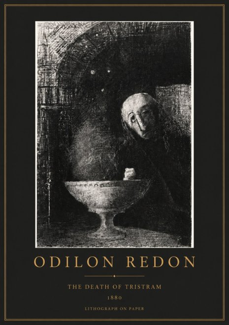 Odilon Redon The Death of Tristram No2 - Plakát