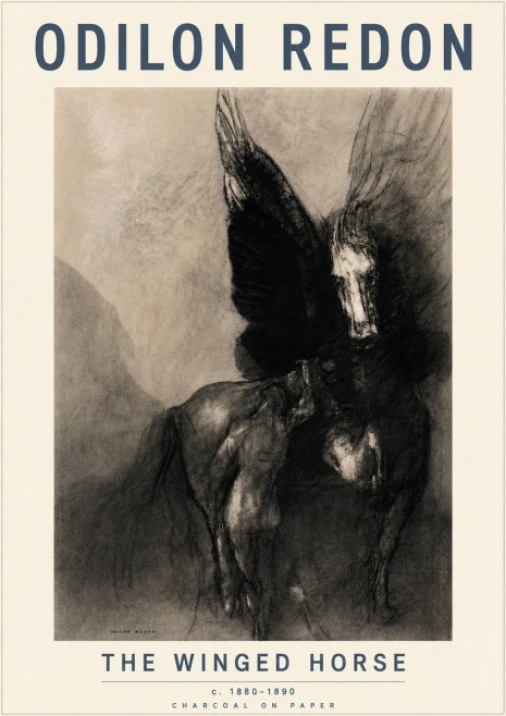 Odilon Redon The Winged Horse No3 - Plakát