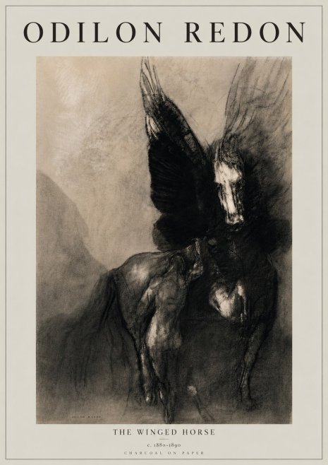 Odilon Redon The Winged Horse No5 - Plakát