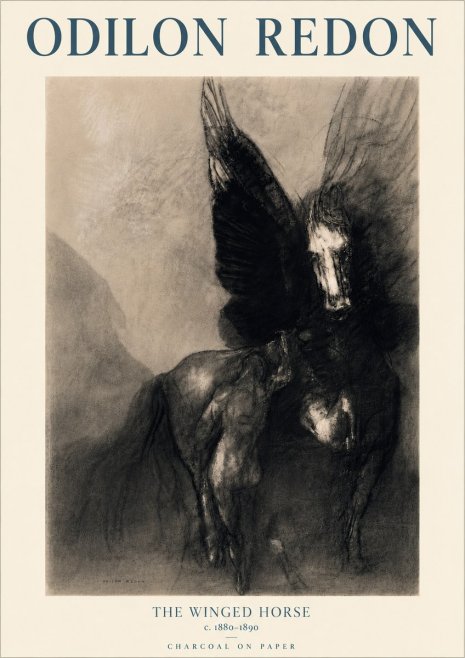Odilon Redon The Winged Horse No6 - Plakát