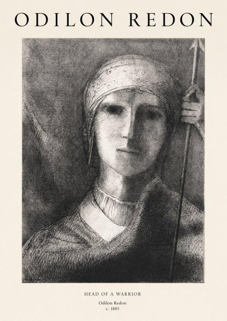 Odilon Redon Head of a Warrior No1 - Plakát