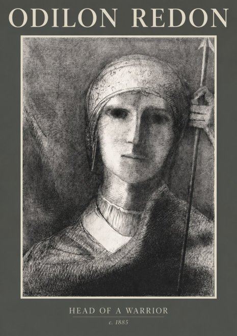 Odilon Redon Head of a Warrior No2 - Plakát
