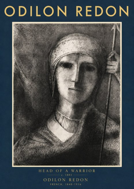 Odilon Redon Head of a Warrior No4 - Plakát