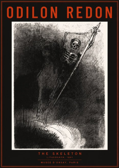 Odilon Redon The Skeleton No2 - Plakát