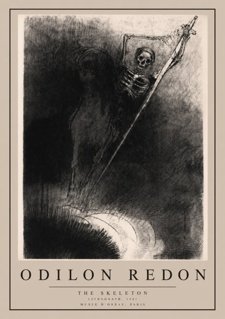 Odilon Redon The Skeleton No3 - Plakát