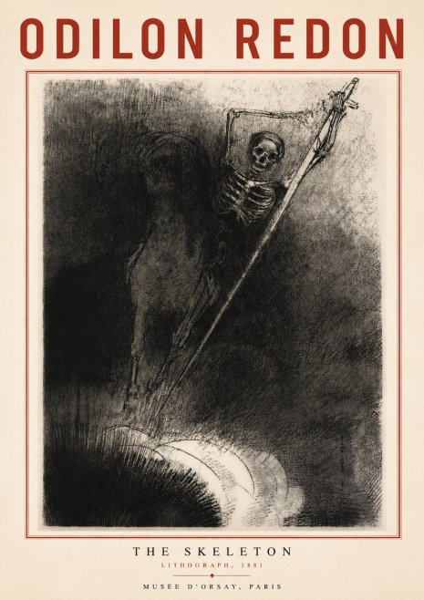 Odilon Redon The Skeleton No5 - Plakát