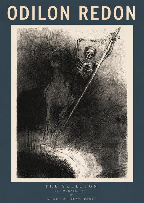 Odilon Redon The Skeleton No6 - Plakát
