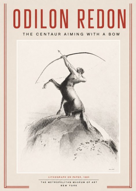 Odilon Redon The Centaur Aiming with a Bow No2 - Plakát