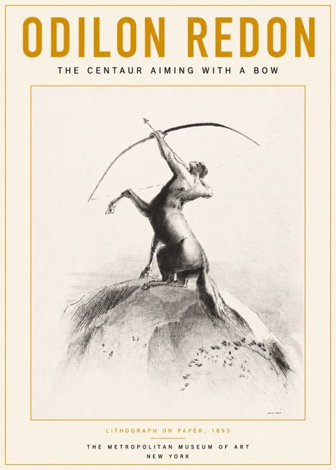 Odilon Redon The Centaur Aiming with a Bow No3 - Plakát