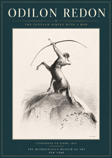 Odilon Redon The Centaur Aiming with a Bow No4 - Plakát