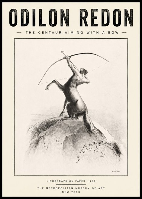 Odilon Redon The Centaur Aiming with a Bow No5 - Plakát
