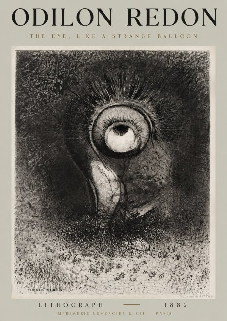 Odilon Redon The Eye, Like a Strange Balloon No2 - Plakát