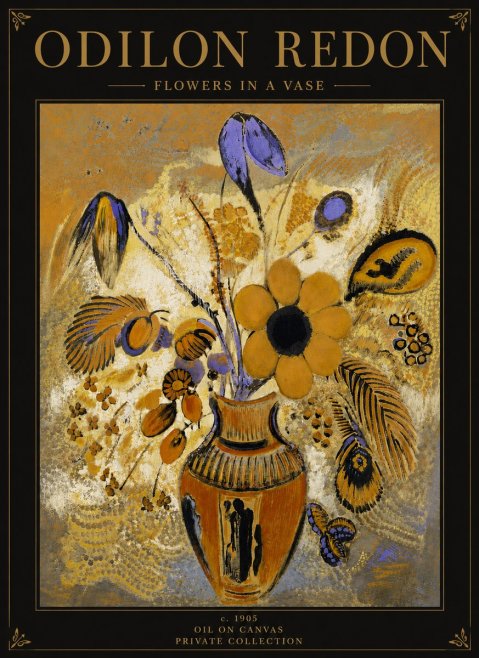 Odilon Redon Flowers in a Vase II No4 - Plakát