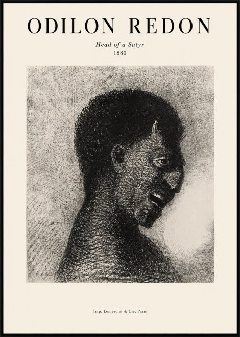 Odilon Redon Head of a Satyr No1 - Plakát