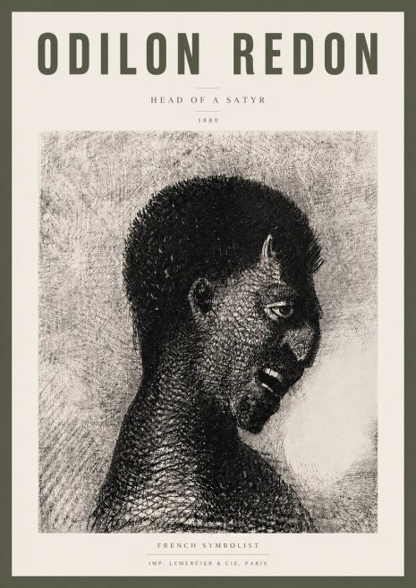 Odilon Redon Head of a Satyr No5 - Plakát