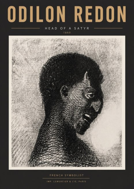 Odilon Redon Head of a Satyr No6 - Plakát