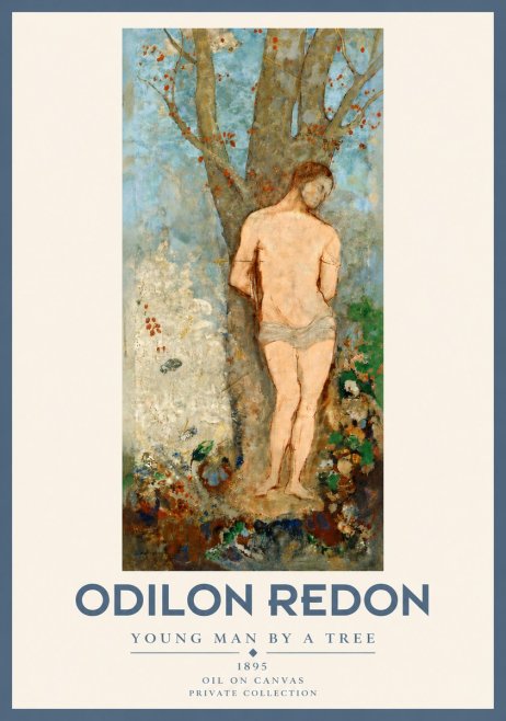 Odilon Redon Young Man by a Tree No4 - Plakát