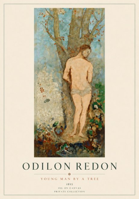 Odilon Redon Young Man by a Tree No5 - Plakát