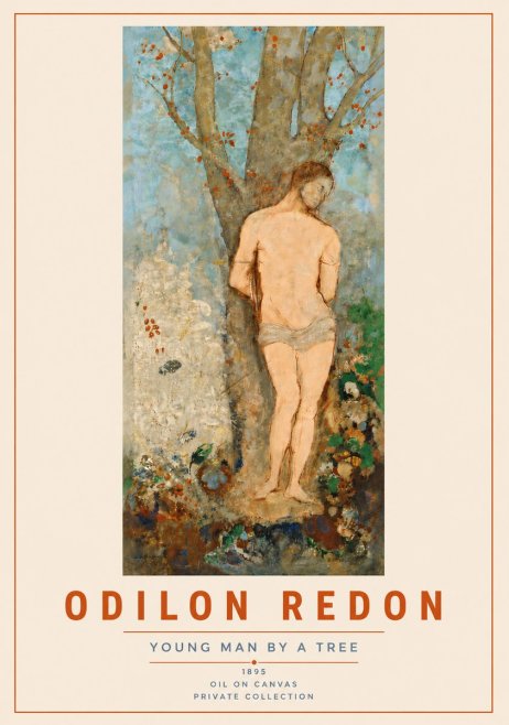 Odilon Redon Young Man by a Tree No6 - Plakát