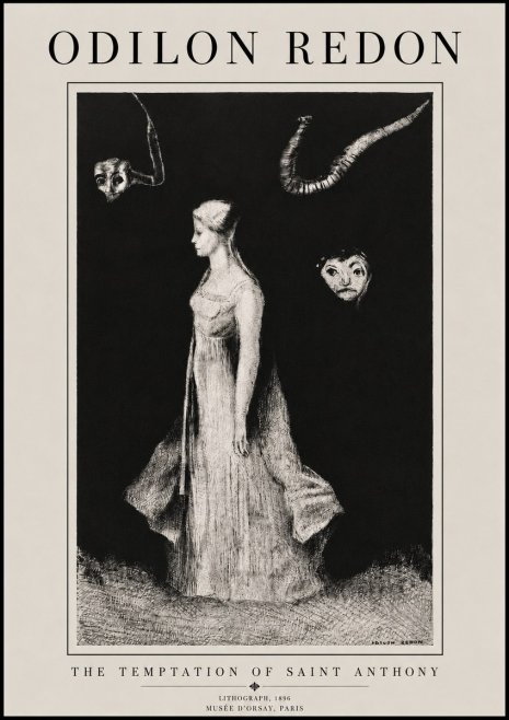 Odilon Redon The Temptation of Saint Anthony No3 - Plakát