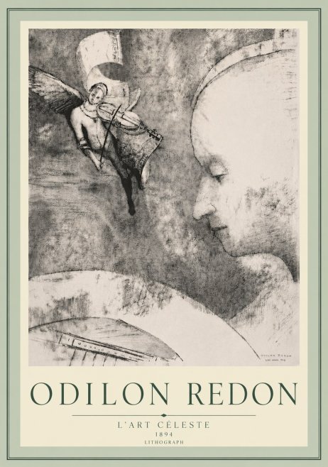 Odilon Redon L'art Céleste No5 - Plakát