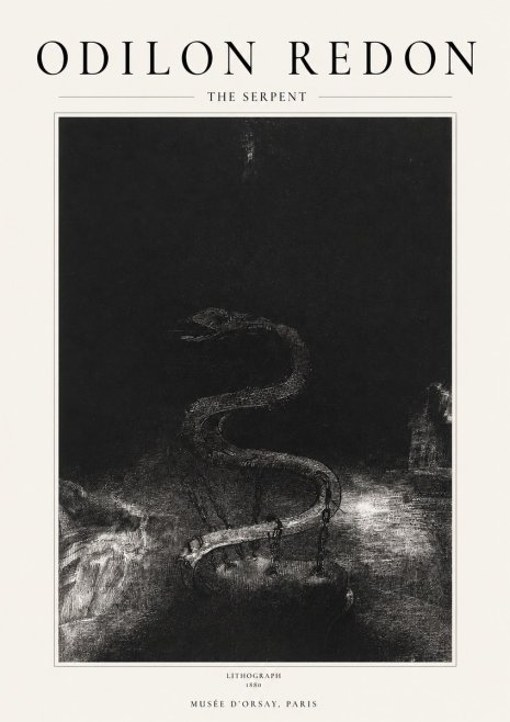 Odilon Redon The Serpent No1 - Plakát