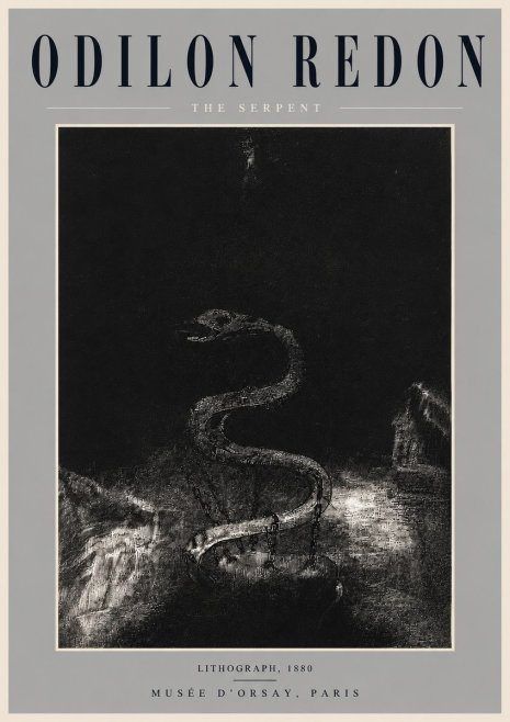 Odilon Redon The Serpent No4 - Plakát