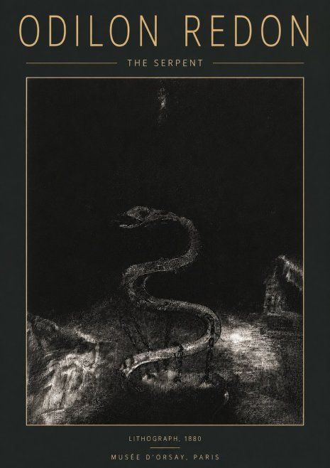Odilon Redon The Serpent No6 - Plakát