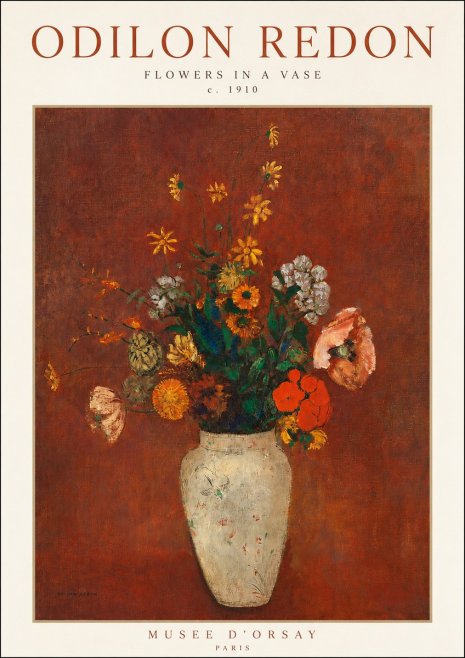 Odilon Redon Flowers in a Vase III No3 - Plakát