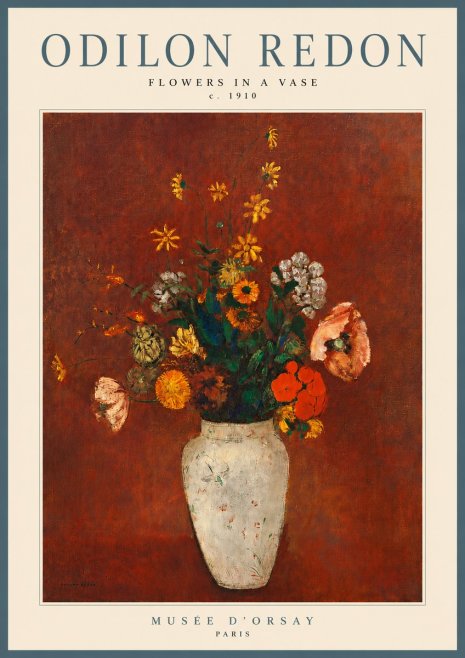 Odilon Redon Flowers in a Vase III No4 - Plakát