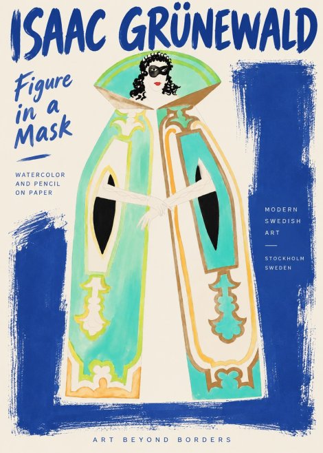 Isaac Grünewald Figure in a Mask No4 - Plakát