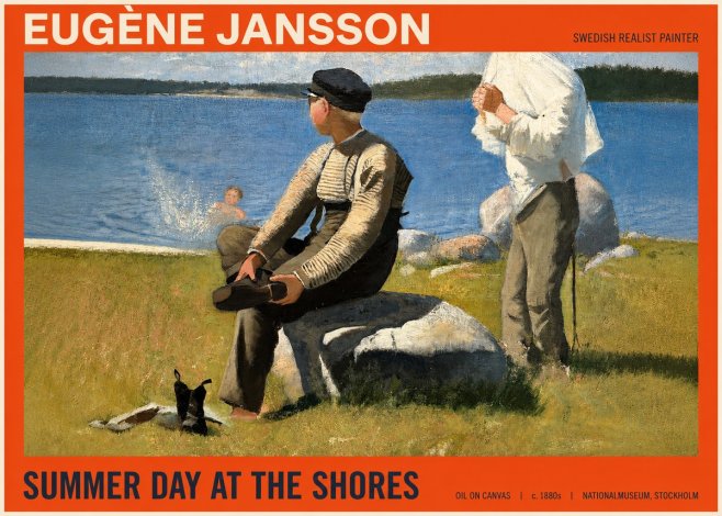 Eugène Jansson Summer Day at the Shores No2 - Plakát