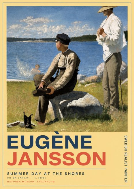 Eugène Jansson Summer Day at the Shores No3 - Plakát