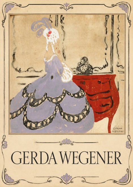 Gerda Wegener Lady in a Mauve Dress No1 - Plakát